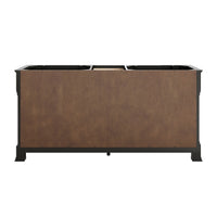 72" Brookfield Double Vanity, Black Onyx with Victorian Silver Top