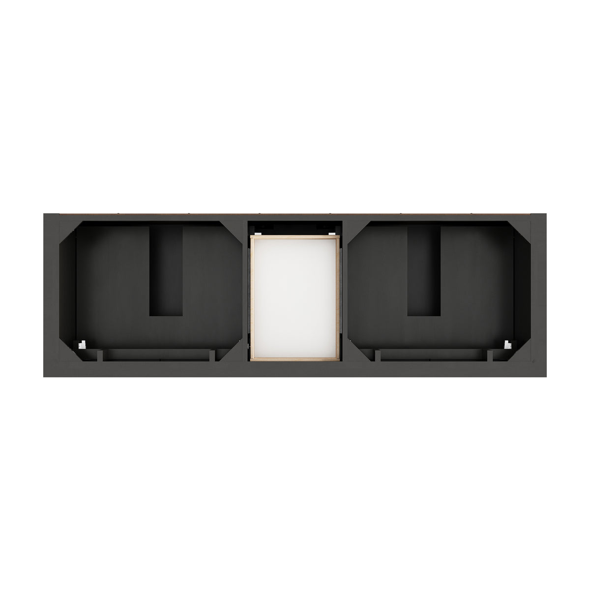 72" Brookfield Double Vanity, Black Onyx with Ethereal Noctis Top