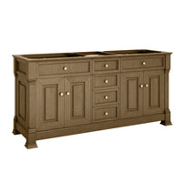 72" Brookfield Double Vanity, Pecan with Lime Delight Top