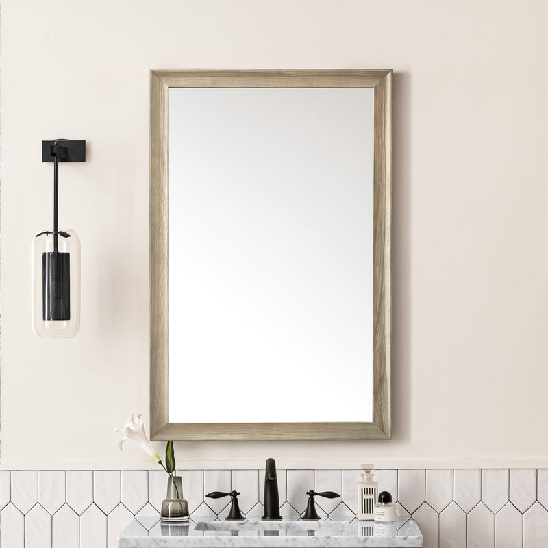 26" Glenbrooke Mirror, Whitewashed Oak