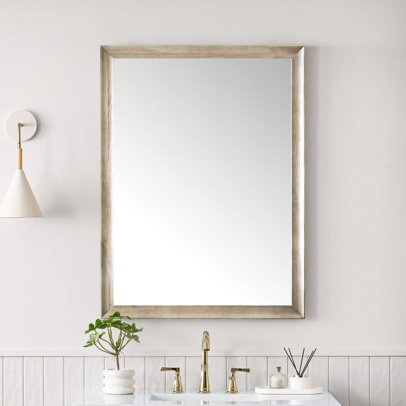 30" Glenbrooke Mirror, Whitewashed Oak
