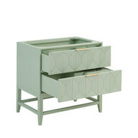 36" Emmeline Single Vanity, Pistachio with Charcoal Soapstone Top