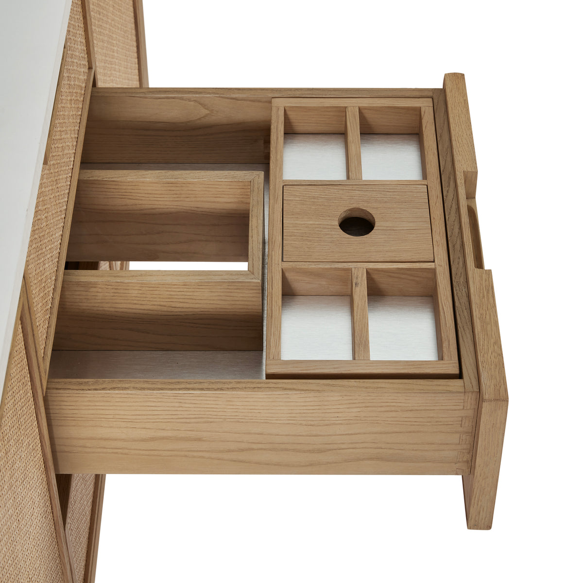 48" Solene Single Vanity, Seaside Oak with Eternal Marfil Top