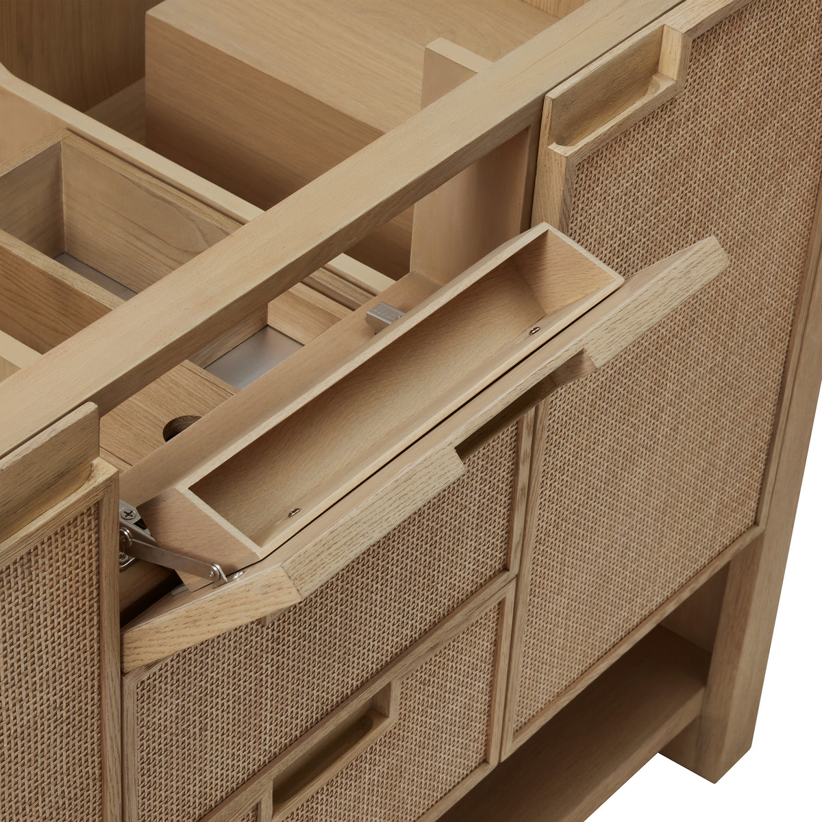 48" Solene Single Vanity, Seaside Oak with Eternal Marfil Top