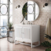 36" Athens Single Bathroom Vanity, Glossy White