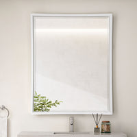 48" Brenlyn Rectangular Mirror in Glossy White