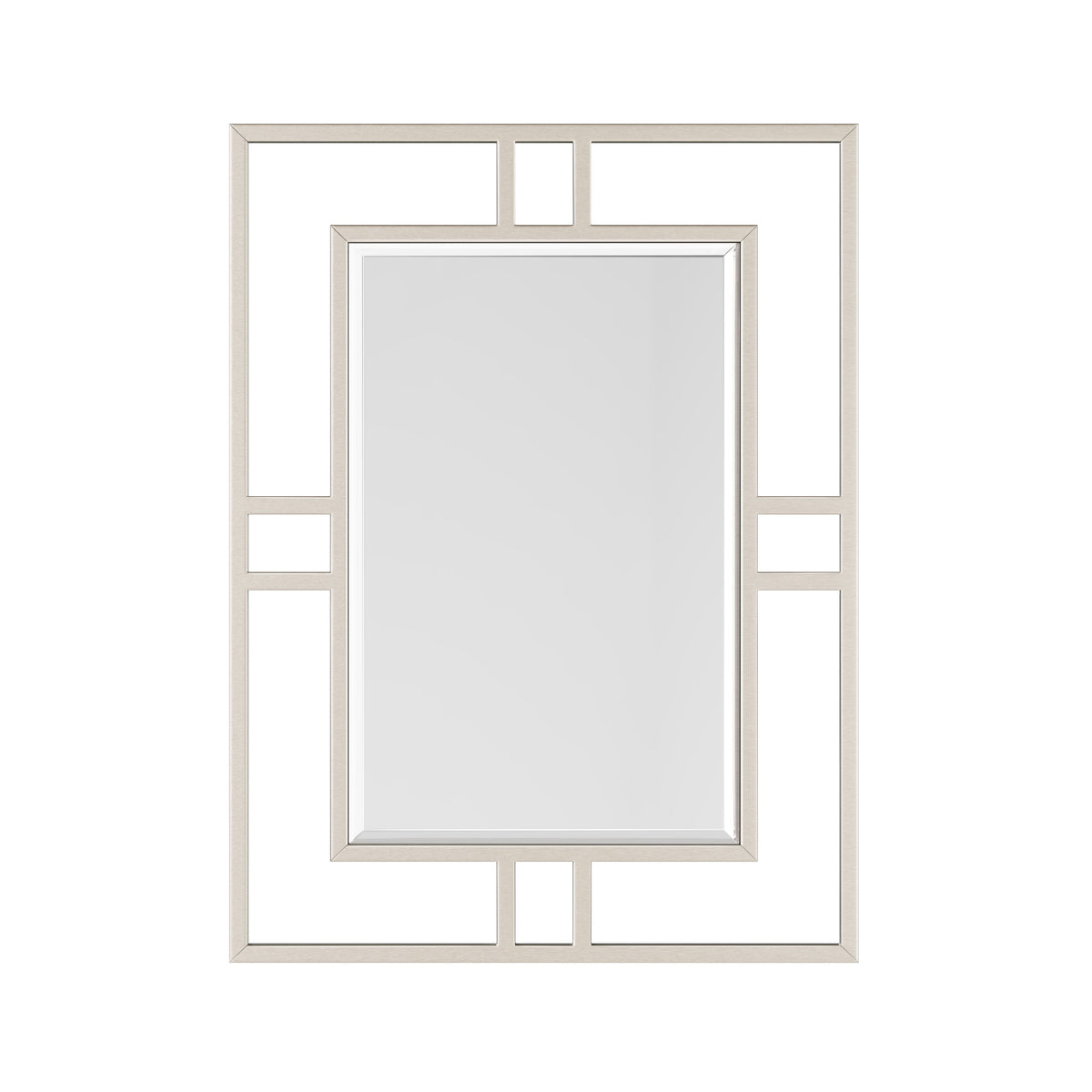 40" Brenlyn Rectangular Stainless Steel Mirror in Brushed Nickel