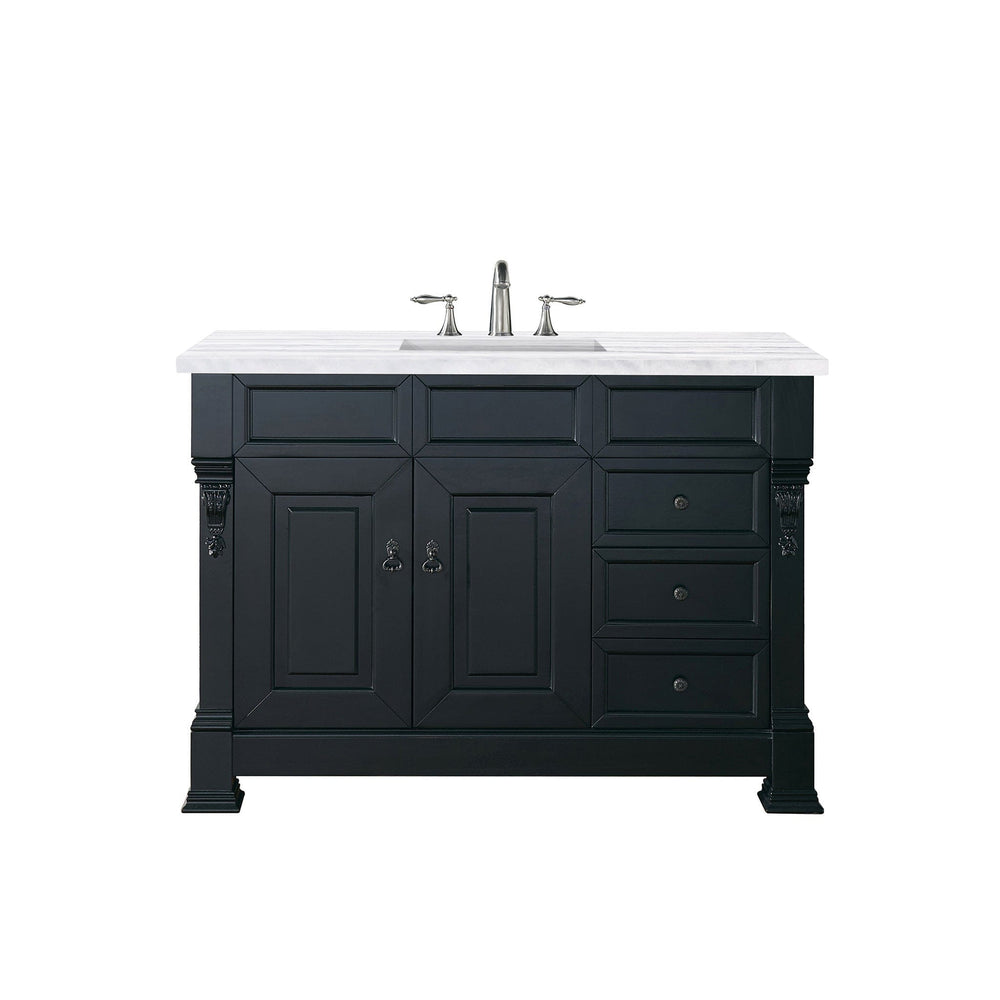 48" Brookfield Single Bathroom Vanity, Antique Black Vanities Depot