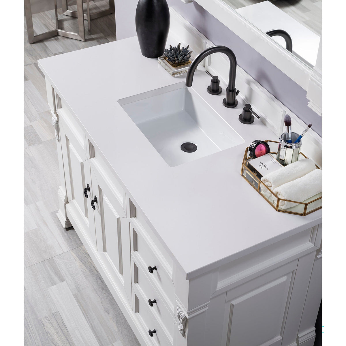 48" Brookfield Single Bathroom Vanity, Bright White