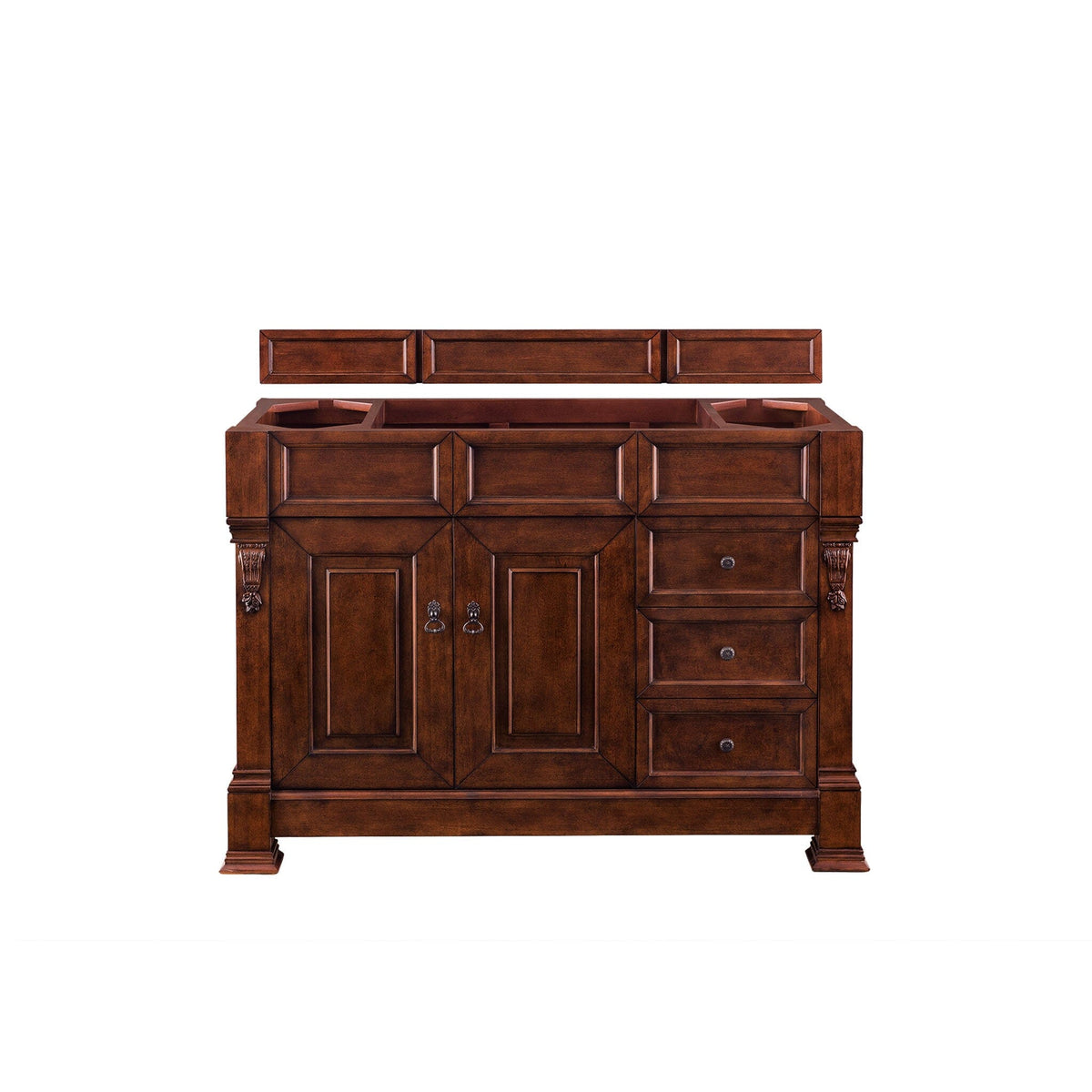 48" Brookfield Single Bathroom Vanity, Warm Cherry - vanitiesdepot.com