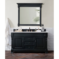 60" Brookfield Single Bathroom Vanity, Antique Black - vanitiesdepot.com