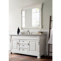 60" Brookfield Single Bathroom Vanity, Bright White - vanitiesdepot.com