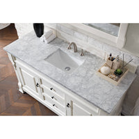 60" Brookfield Single Bathroom Vanity, Bright White - vanitiesdepot.com