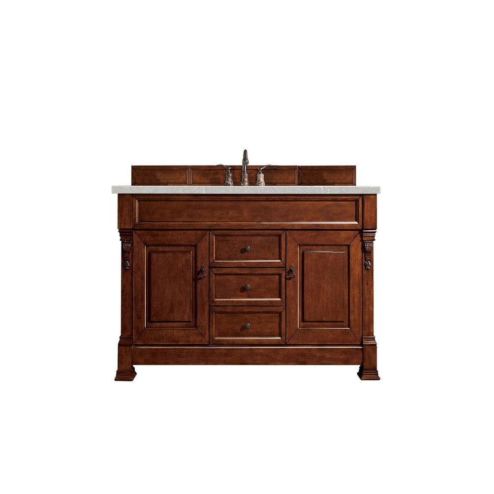 60" Brookfield Single Bathroom Vanity, Warm Cherry Vanities Depot