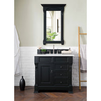 36" Brookfield Single Bathroom Vanity, Antique Black - vanitiesdepot.com