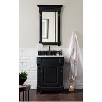 26" Brookfield Single Bathroom Vanity, Antique Black - vanitiesdepot.com