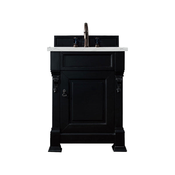 26" Brookfield Single Bathroom Vanity, Antique Black - vanitiesdepot.com