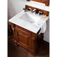 26" Brookfield Single Bathroom Vanity, Warm Cherry - vanitiesdepot.com