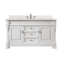 60" Brookfield Single Bathroom Vanity, Bright White - vanitiesdepot.com