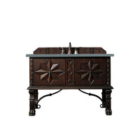 48" Balmoral Antique Walnut Single w/ Cala Blue Top