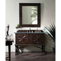 48" Balmoral Antique Walnut Single w/ Cala Blue Top