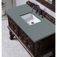 48" Balmoral Antique Walnut Single w/ Cala Blue Top