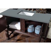 48" Balmoral Antique Walnut Single w/ Cala Blue Top