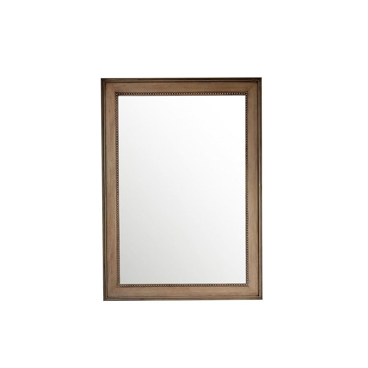 29" Bristol Rectangular Mirror, White Washed Walnut - vanitiesdepot.com