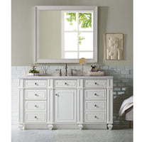 60" Bristol Single Bathroom Vanity, Bright White