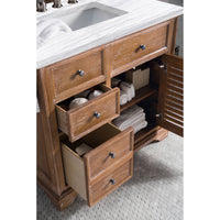 36" Savannah Single Bathroom Vanity, Driftwood - vanitiesdepot.com