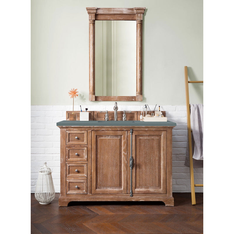 48" Providence Single Bathroom Vanity, Driftwood w/ Cala Blue Top