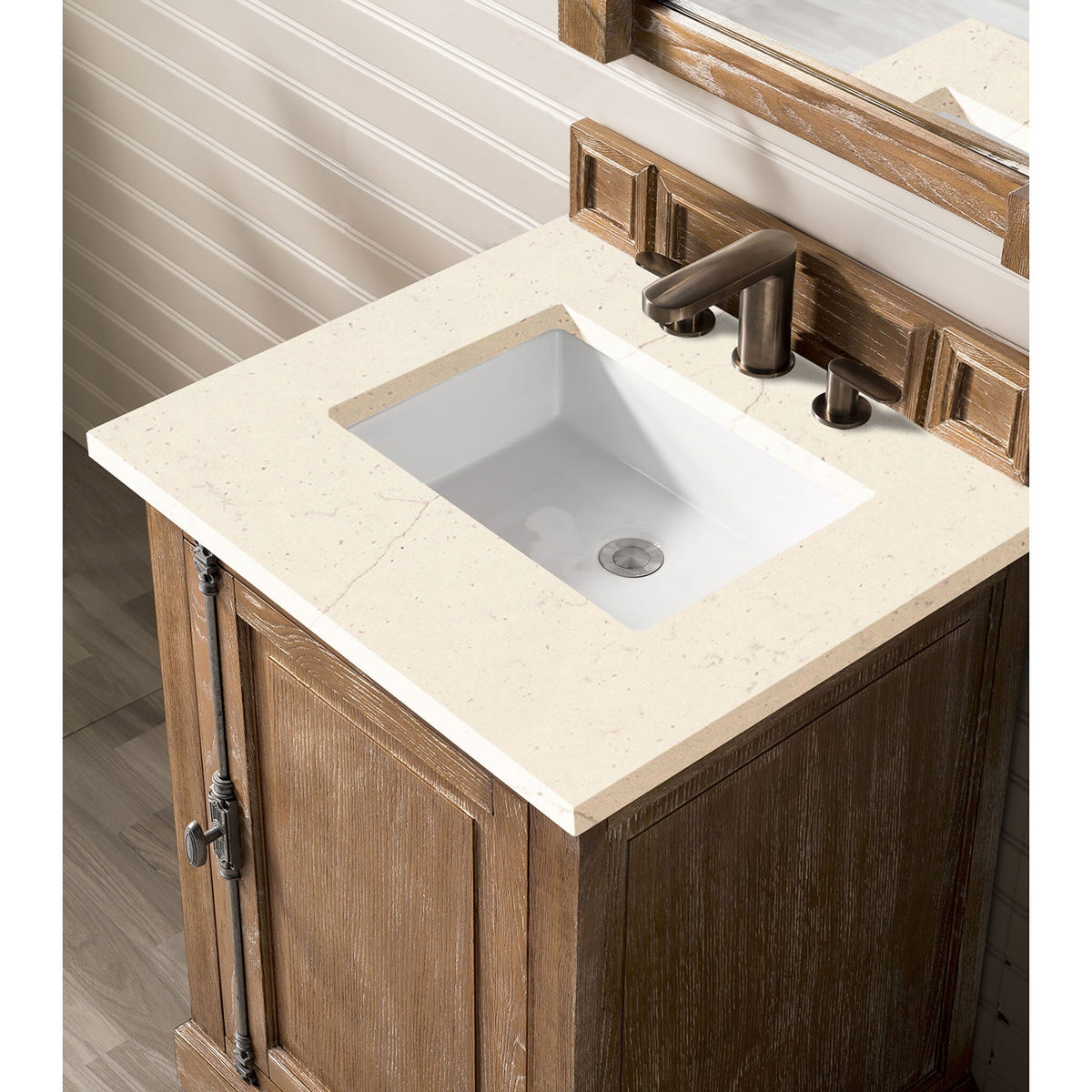 26" Providence Single Bathroom Vanity, Driftwood - vanitiesdepot.com