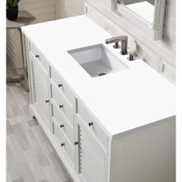 60" Providence Single Bathroom Vanity, Bright White