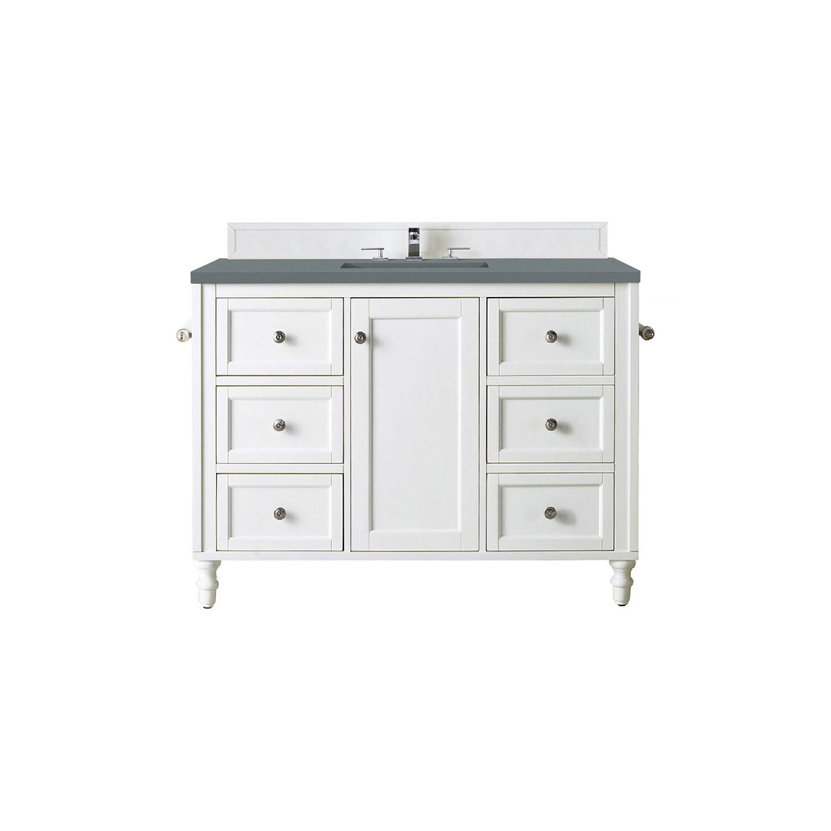 48" Copper Cove Encore Single Bathroom Vanity, Bright White w/ Cala Blue Top