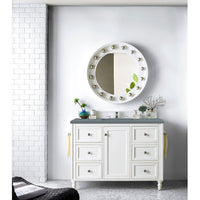 48" Copper Cove Encore Single Bathroom Vanity, Bright White w/ Cala Blue Top