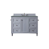 48" Copper Cove Encore Single Bathroom Vanity, Silver Gray w/ Cala Blue Top