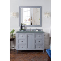 48" Copper Cove Encore Single Bathroom Vanity, Silver Gray w/ Cala Blue Top