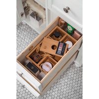 86" Copper Cove Encore Double Bathroom Vanity with Makeup Counter, Bright White