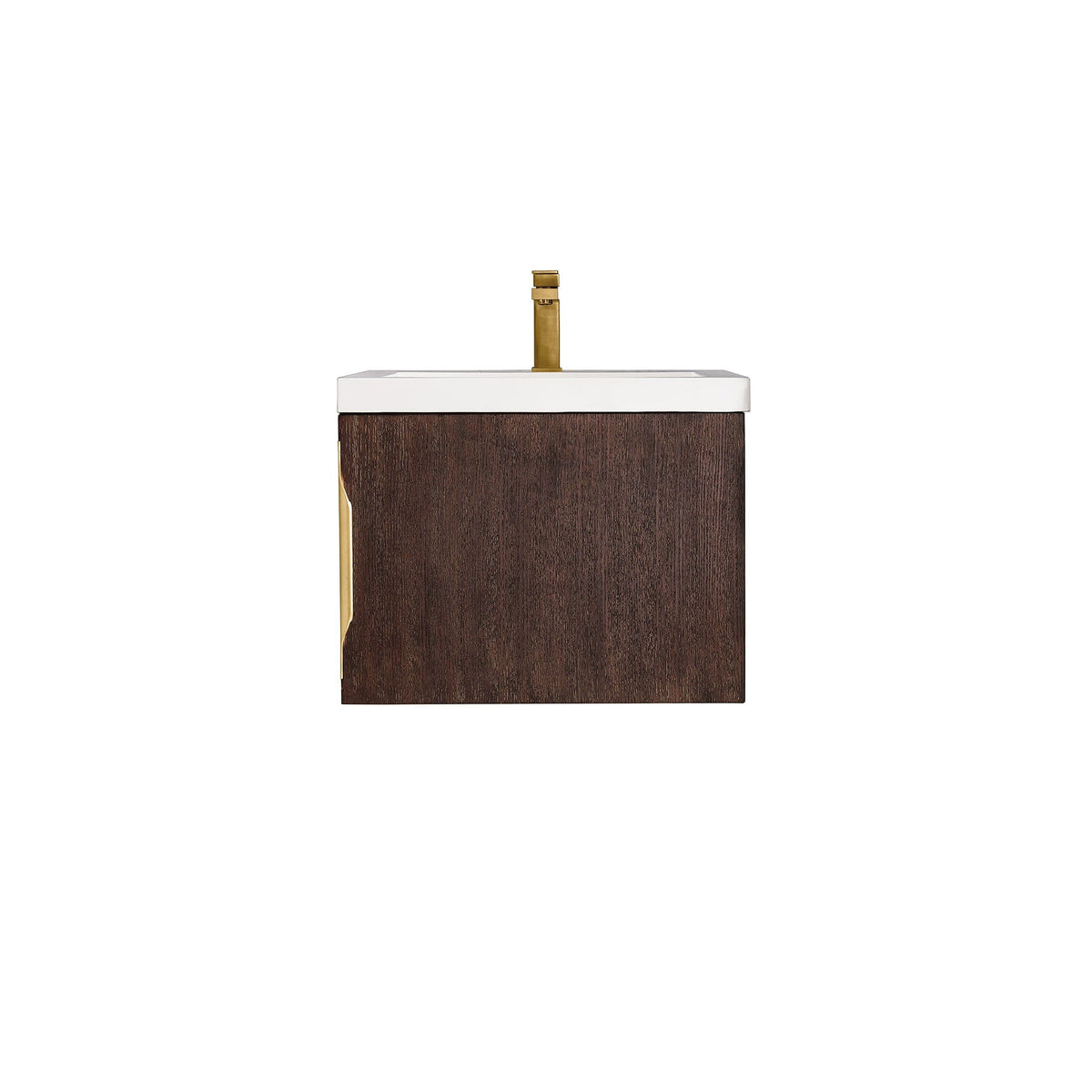 24" Columbia Single Wall Mounted Bathroom Vanity, Coffee Oak