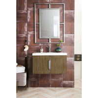 31.5" Columbia Single Bathroom Vanity, Latte Oak