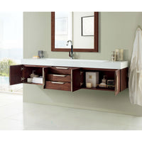 72" Mercer Island Single Bathroom Vanity, Coffee Oak - vanitiesdepot.com