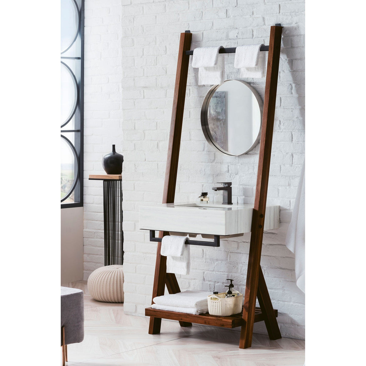 30" Lakeside Single Bathroom Vanity, Mid-Century Walnut