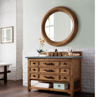 48" Malibu Single Bathroom Vanity, Honey Alder w/ Cala Blue Top