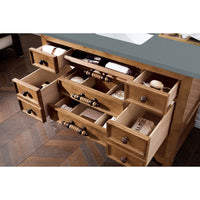 48" Malibu Single Bathroom Vanity, Honey Alder w/ Cala Blue Top