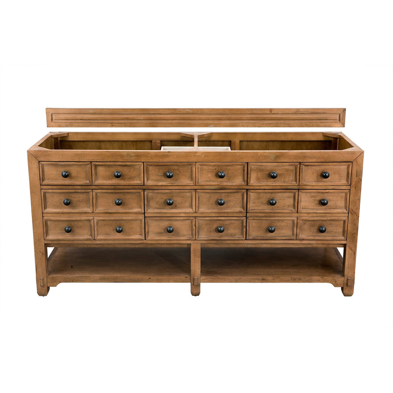 72" Malibu Double Bathroom Vanity, Honey Alder - vanitiesdepot.com