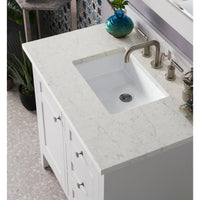 36" Palisades Single Bathroom Vanity, Bright White - vanitiesdepot.com
