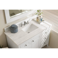 48" Palisades Single Bathroom Vanity, Bright White - vanitiesdepot.com