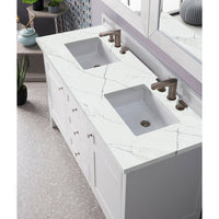 60" Palisades Double Bathroom Vanity, Bright White - vanitiesdepot.com