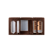 48" Portland Single Bathroom Vanity, Burnished Mahogany w/ Cala Blue Top