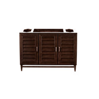 48" Portland Single Bathroom Vanity, Burnished Mahogany w/ Cala Blue Top